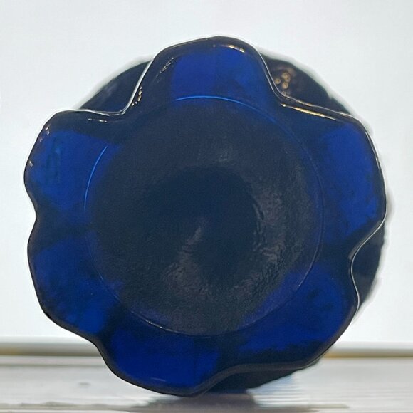 Rare Set Of 3 Tiffin Franciscan Madeira Dark Cobalt Blue juice /Wine Goblet - Picture 3 of 6